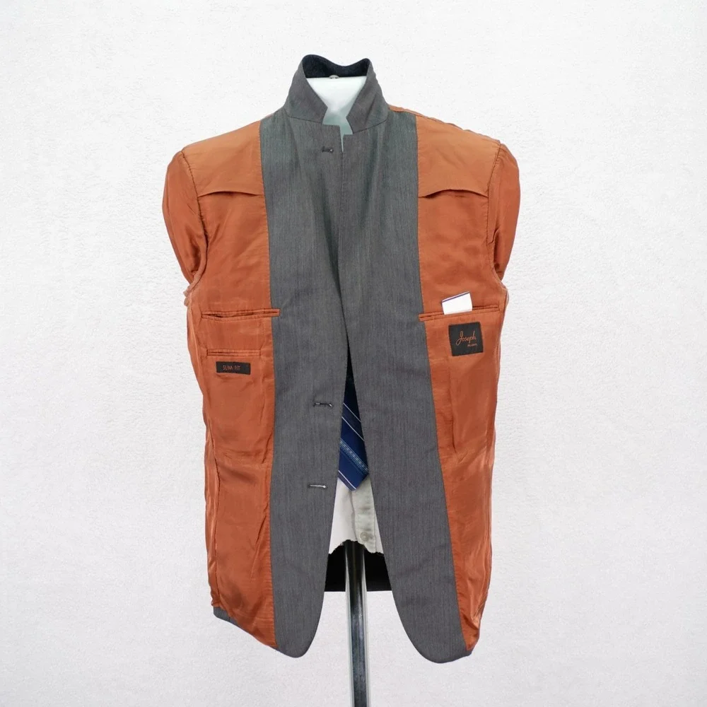 Joseph Jos A Bank Wool Gray Check Blazer 36S‎ Tagged 38R Probaly A Slim Fit 38R